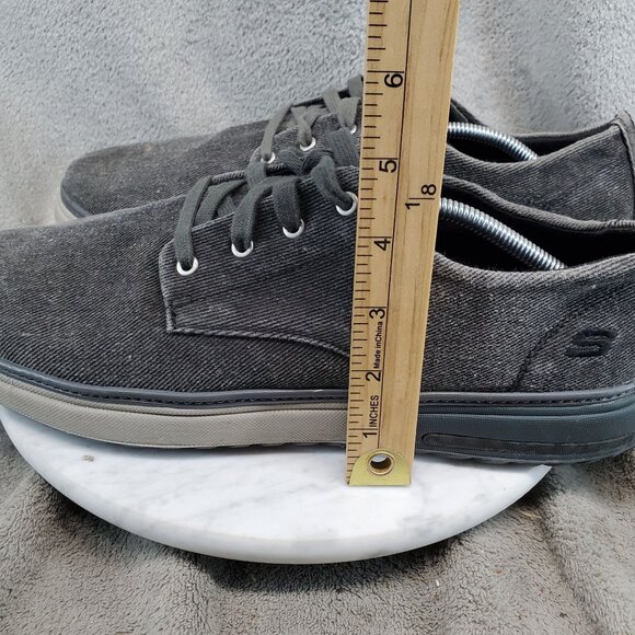 Skechers Shoes Mens Size 13 Gray Canvas Folten Brisor Classic Fit Sneakers - Picture 4 of 10